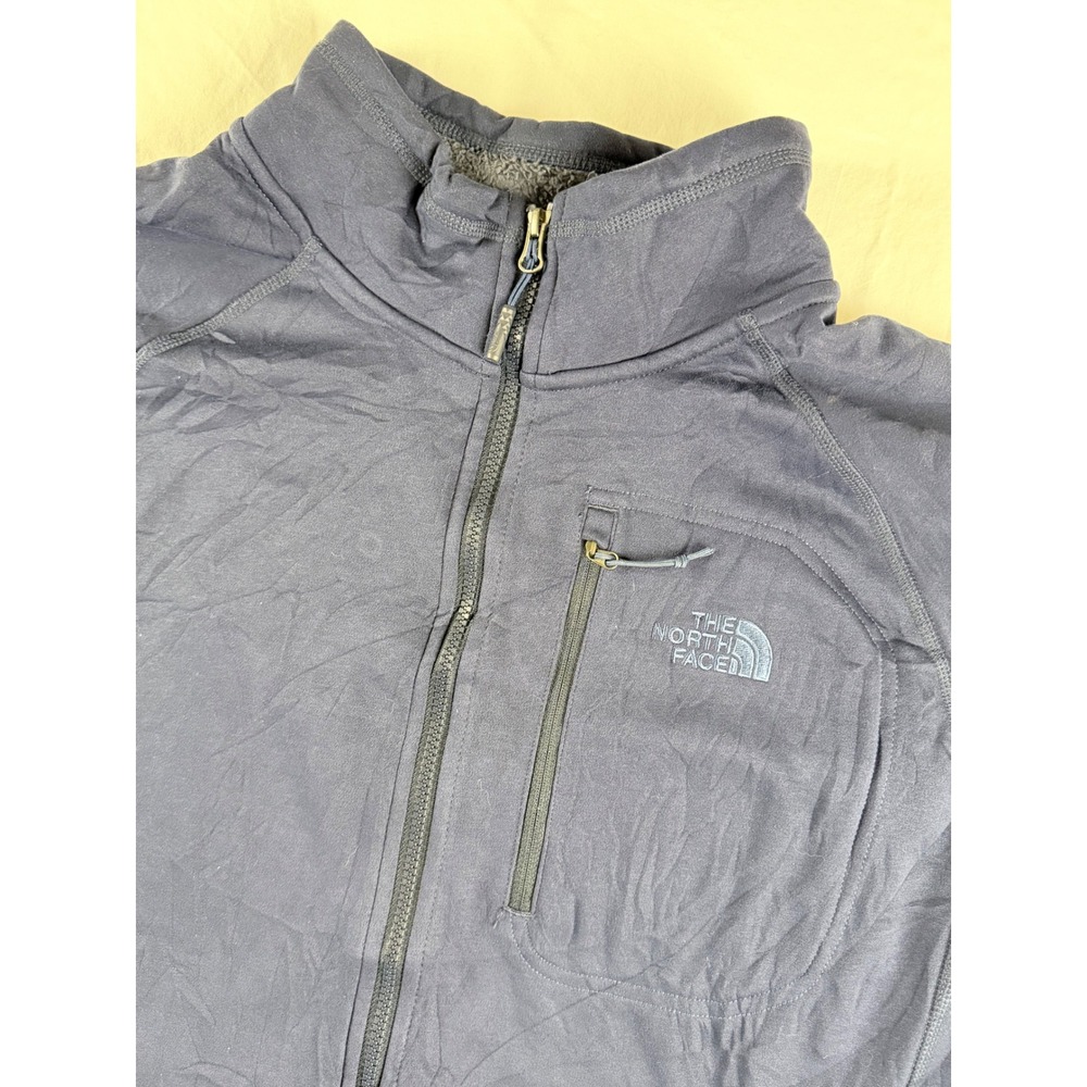 The North Face Men's Full Zip Fleece Jacket Navy XXL 2XL Outerwear Pocket